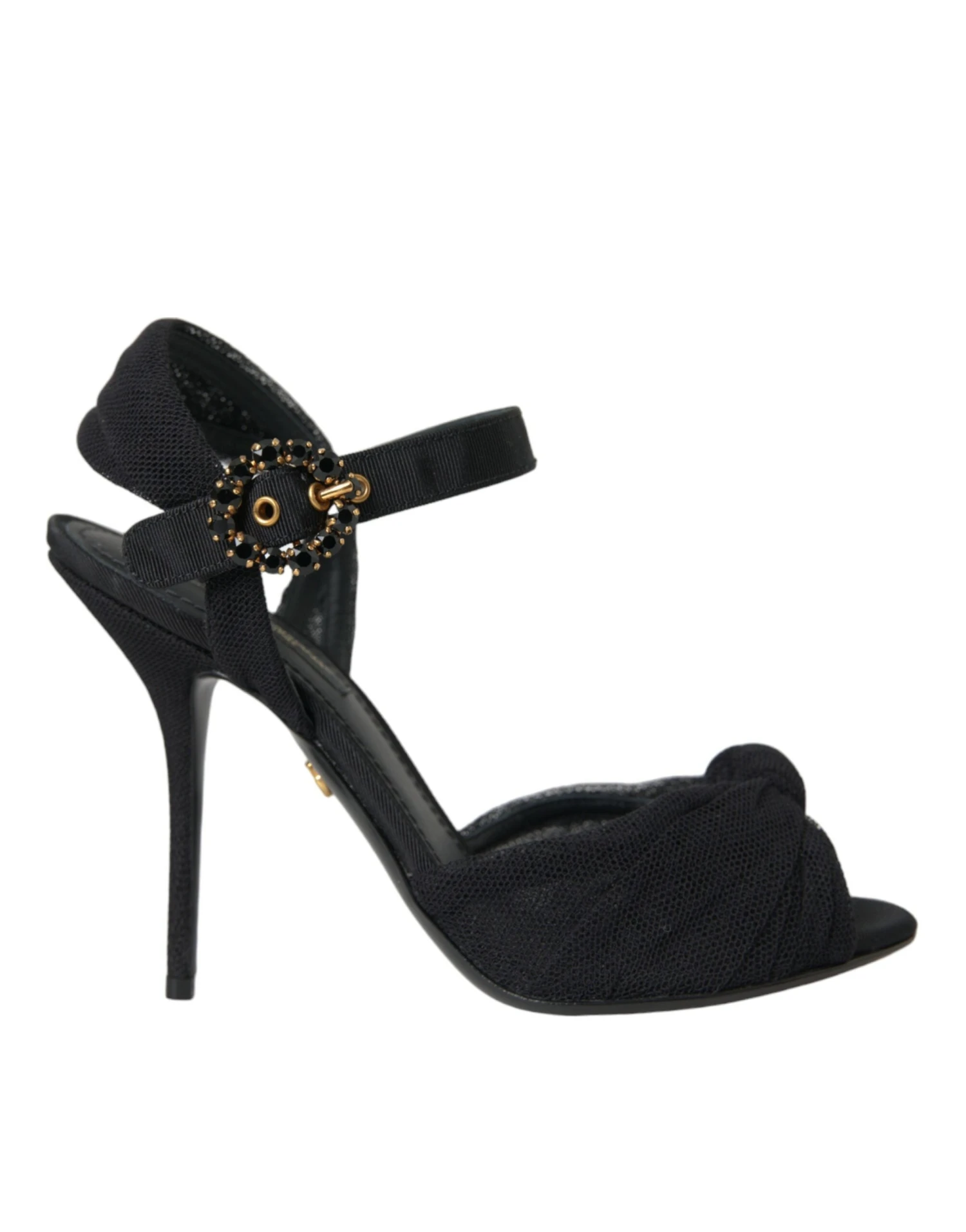 Dolce & Gabbana Black Suede Embellished Heels Sandals Women's Shoes 3 Dolce & Gabbana Black Suede Embellished Heels Sandals Women's Shoes