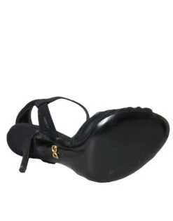 Dolce & Gabbana Black Suede Embellished Heels Sandals Women's Shoes 13 Dolce & Gabbana Black Suede Embellished Heels Sandals Women's Shoes -Lux Lair Store 4537136