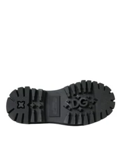 Dolce & Gabbana Black Leather Trekking Derby Embellished Women's Shoes 13 Dolce & Gabbana Black Leather Trekking Derby Embellished Women's Shoes -Lux Lair Store 4539010