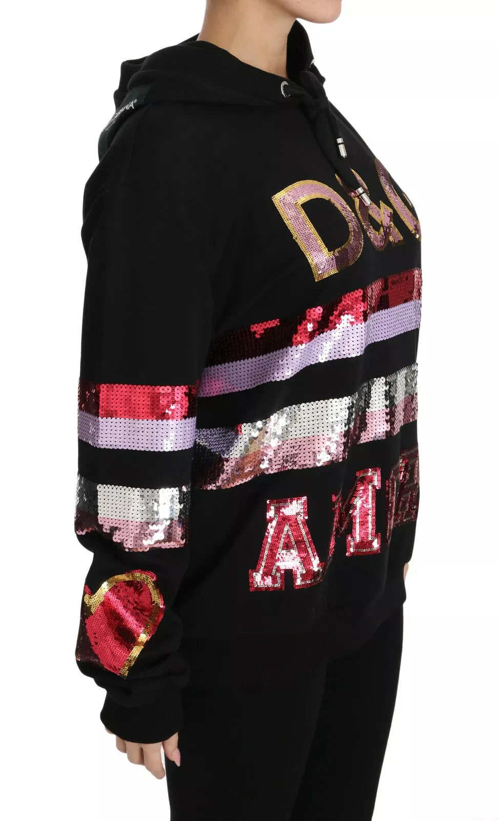 Dolce & Gabbana DG Sequined Hooded Pullover Women's Sweater 7 Dolce & Gabbana DG Sequined Hooded Pullover Women's Sweater - Image 5