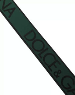 Dolce & Gabbana Black Green Leather Silver Metal Buckle Men's Belt (Pre-Owned) 10 Dolce & Gabbana Black Green Leather Silver Metal Buckle Men's Belt (Pre-Owned) -Lux Lair Store 4556035