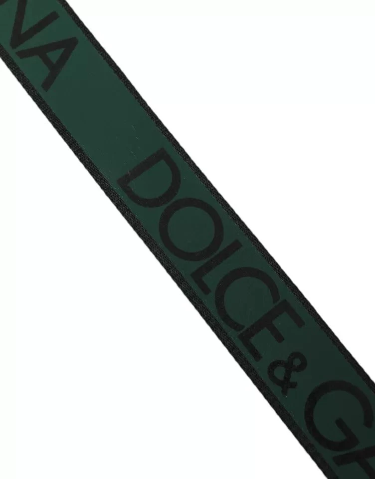 Dolce & Gabbana Black Green Leather Silver Metal Buckle Men's Belt (Pre-Owned) 6 Dolce & Gabbana Black Green Leather Silver Metal Buckle Men's Belt (Pre-Owned) - Image 4
