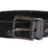 Dolce & Gabbana Black Cayman Linen Leather Men's Belt -Lux Lair Store 456479