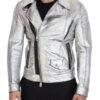 Dolce & Gabbana Silver Leather Biker Coat Lambskin Men's Jacket (Pre-Owned) 1 Dolce & Gabbana Silver Leather Biker Coat Lambskin Men's Jacket (Pre-Owned) -Lux Lair Store 4566404