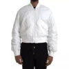 Dolce & Gabbana White Bomber Long Sleeves Full Zip Men's Jacket (Pre-Owned) -Lux Lair Store 4566423