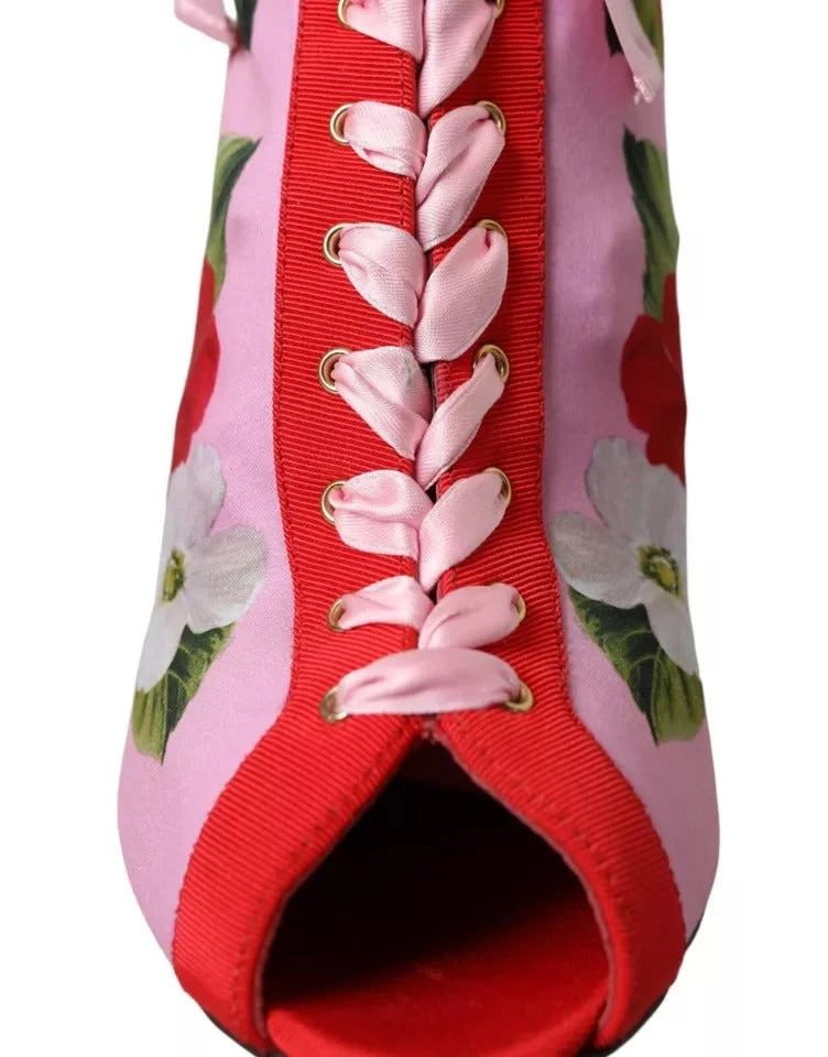 Dolce & Gabbana Multicolor Jersey Stretch Boots Open Toes Heels Women's Shoes (Pre-Owned) 8 Dolce & Gabbana Multicolor Jersey Stretch Boots Open Toes Heels Women's Shoes (Pre-Owned) - Image 6