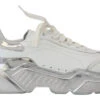 Dolce & Gabbana White Silver Leather Daymaster Women Sneakers Women's Shoes (Pre-Owned) -Lux Lair Store 4569628