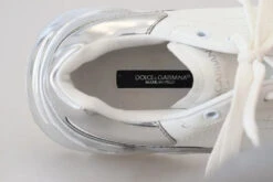 Dolce & Gabbana White Silver Leather Daymaster Women Sneakers Women's Shoes (Pre-Owned) 9 Dolce & Gabbana White Silver Leather Daymaster Women Sneakers Women's Shoes (Pre-Owned) -Lux Lair Store 4569630