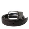 Dolce & Gabbana Dark Brown Perforated Leather Metal Buckle Belt Men's Men 2 Dolce & Gabbana Dark Brown Perforated Leather Metal Buckle Belt Men's Men -Lux Lair Store 4570855