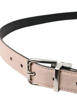 Dolce & Gabbana Beige Suede Leather Silver Buckle Belt Men's Men -Lux Lair Store 4570881