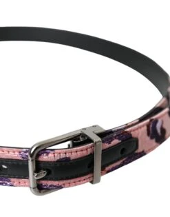 Dolce & Gabbana Multicolor Jacquard Leather Metal Buckle Men's Belt -Lux Lair Store 4570969