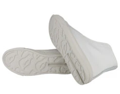 Alexander McQueen Men's Hi Top White / Ivory Canvas Sneaker -Lux Lair Store 457297 9026 42 8