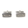 Dolce & Gabbana Silver Plated Metal Brass Pin Men Men's Cufflinks