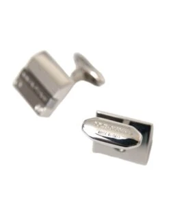 Dolce & Gabbana Silver Plated Metal Brass DG Logo Pin Men's Cufflinks -Lux Lair Store 4574781