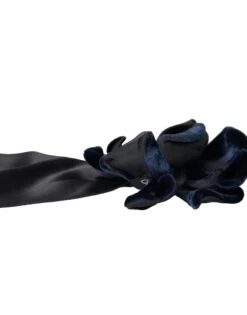 Dolce & Gabbana Black Silk Gold Brass Floral Hair Pin Men's Brooch 11 Dolce & Gabbana Black Silk Gold Brass Floral Hair Pin Men's Brooch -Lux Lair Store 4575117