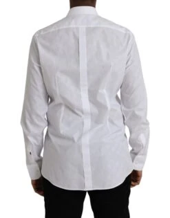 Dolce & Gabbana White Polka Dotted Cotton Dress GOLD Men's Shirt -Lux Lair Store 4576281