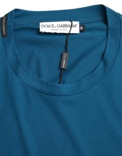 Dolce & Gabbana Blue Logo Round Neck Short Sleeves Men's T-shirt 8 Dolce & Gabbana Blue Logo Round Neck Short Sleeves Men's T-shirt -Lux Lair Store 4576447