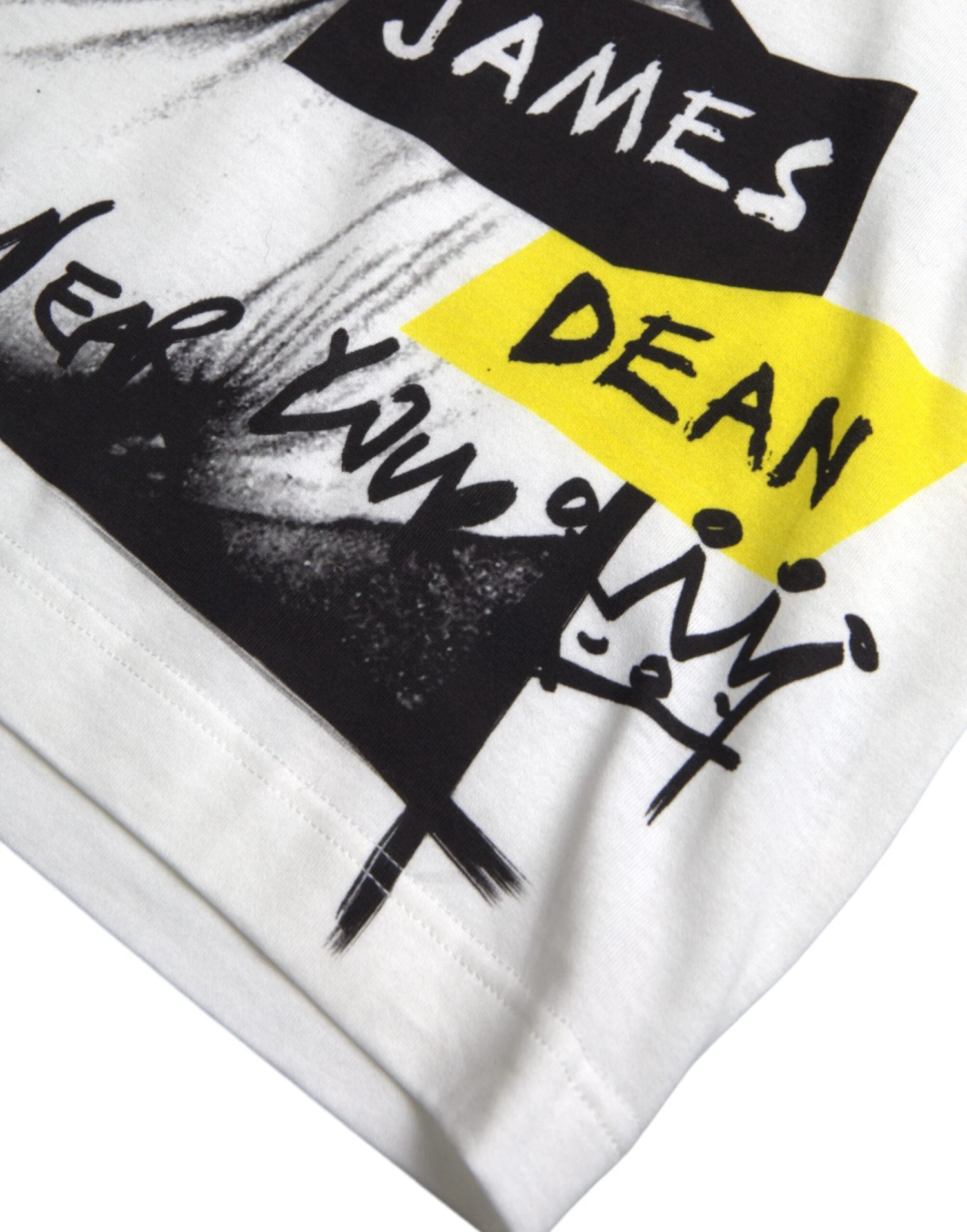 Dolce & Gabbana White Graphic Cotton Short Sleeves Men Men's T-shirt 4 Dolce & Gabbana White Graphic Cotton Short Sleeves Men Men's T-shirt - Image 2