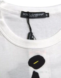 Dolce & Gabbana White Graphic Cotton Short Sleeves Men Men's T-shirt 9 Dolce & Gabbana White Graphic Cotton Short Sleeves Men Men's T-shirt -Lux Lair Store 4576644