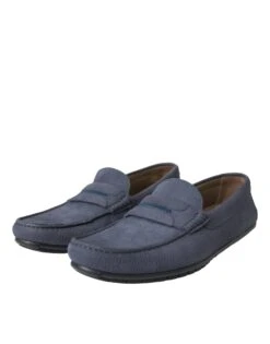 Dolce & Gabbana Blue Calf Leather Slip On Moccasin Men's Shoes 10 Dolce & Gabbana Blue Calf Leather Slip On Moccasin Men's Shoes -Lux Lair Store 4577748