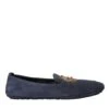 Dolce & Gabbana Blue Leather Suede Crystal Crown Loafers Men's Shoes 2 Dolce & Gabbana Blue Leather Suede Crystal Crown Loafers Men's Shoes -Lux Lair Store 4577776