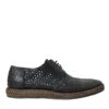 Dolce & Gabbana Black Woven Goat Leather Lace Up Derby Men's Shoes 2 Dolce & Gabbana Black Woven Goat Leather Lace Up Derby Men's Shoes -Lux Lair Store 4577914