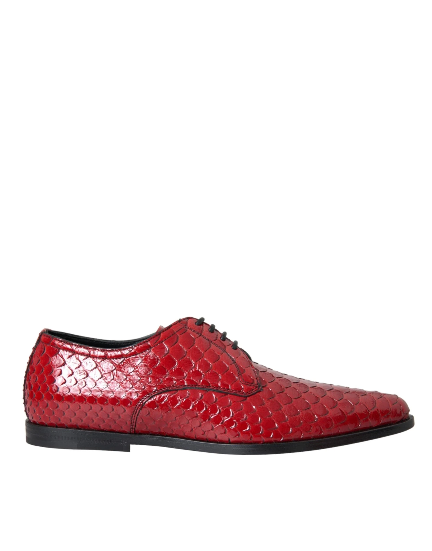 Dolce & Gabbana Red Textured Varnished Derby Men Formal Men's Shoes 3 Dolce & Gabbana Red Textured Varnished Derby Men Formal Men's Shoes