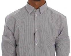 Frankie Morello White Blue Check Casual Cotton Regular Fit Men's Shirt -Lux Lair Store 457896