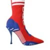 Dolce & Gabbana Red Blue Stretch Sock Style Ankle Boots Logo Women's Shoes (Pre-Owned) -Lux Lair Store 4581332