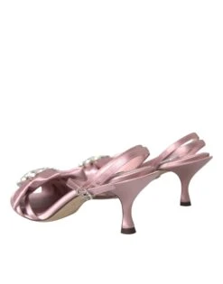 Dolce & Gabbana Pink Keira Crystal Heels Sandals Women's Shoes -Lux Lair Store 4582322