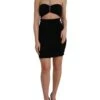 Dolce & Gabbana Black Cut Out Sleeveless Bodycon Mini Women's Dress