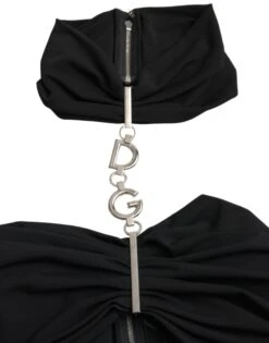 Dolce & Gabbana Black Cut Out Sleeveless Bodycon Mini Women's Dress -Lux Lair Store 4582860