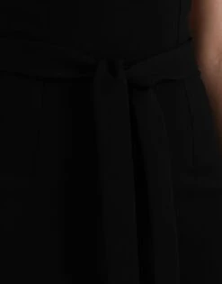 Dolce & Gabbana Black Sheath Halter Sleeveless Midi Women's Dress -Lux Lair Store 4582901