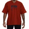 Dolce & Gabbana Red Logo Embroidery Crewneck Cotton Men's T-shirt (Pre-Owned) -Lux Lair Store 4584768