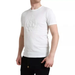 Dolce & Gabbana White Logo Embossed Crew Neck Short Sleeves Men's T-shirt (Pre-Owned) 10 Dolce & Gabbana White Logo Embossed Crew Neck Short Sleeves Men's T-shirt (Pre-Owned) -Lux Lair Store 4585407