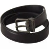 Dolce & Gabbana Black Calf Leather Antique Buckle Men Men's Belt (Pre-Owned) -Lux Lair Store 4589732