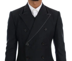 Dolce & Gabbana Gray Wool Double Breasted 3 Piece Men's Suit -Lux Lair Store 460843