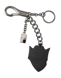Dolce & Gabbana Black Prince Studs Logo Silver Brass Keychain Men's Keyring 9 Dolce & Gabbana Black Prince Studs Logo Silver Brass Keychain Men's Keyring -Lux Lair Store 4610573