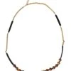 Dolce & Gabbana Black Gold Wooden Beaded Logo Men's Pendant