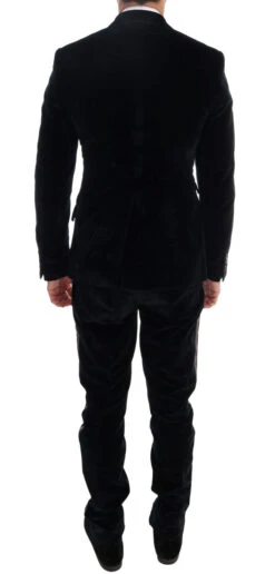 Dolce & Gabbana Blue Velvet Two Button Slim 3 Piece Men's Suit 10 Dolce & Gabbana Blue Velvet Two Button Slim 3 Piece Men's Suit -Lux Lair Store 461106