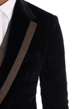 Dolce & Gabbana Blue Velvet Two Button Slim 3 Piece Men's Suit 13 Dolce & Gabbana Blue Velvet Two Button Slim 3 Piece Men's Suit -Lux Lair Store 461109