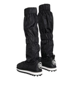 Dolce & Gabbana Black Quilted High Top Boots Sneakers Men's Shoes -Lux Lair Store 4622127