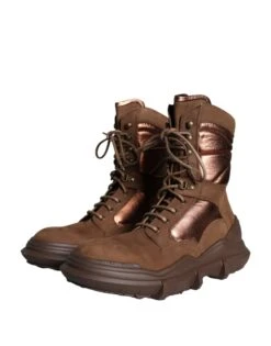 Dolce & Gabbana Brown Suede Leather Military Combat Men Boots Men's Shoes (Pre-Owned) 9 Dolce & Gabbana Brown Suede Leather Military Combat Men Boots Men's Shoes (Pre-Owned) -Lux Lair Store 4622492
