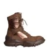 Dolce & Gabbana Brown Suede Leather Military Combat Men Boots Men's Shoes (Pre-Owned)