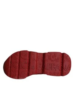 Dolce & Gabbana Red Leather Daymaster Low Top Sneakers Men's Shoes (Pre-Owned) -Lux Lair Store 4622825