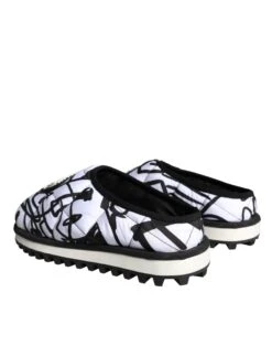 Dolce & Gabbana Black White Quilted Logo Sandals Slides Men's Shoes 11 Dolce & Gabbana Black White Quilted Logo Sandals Slides Men's Shoes -Lux Lair Store 4623144