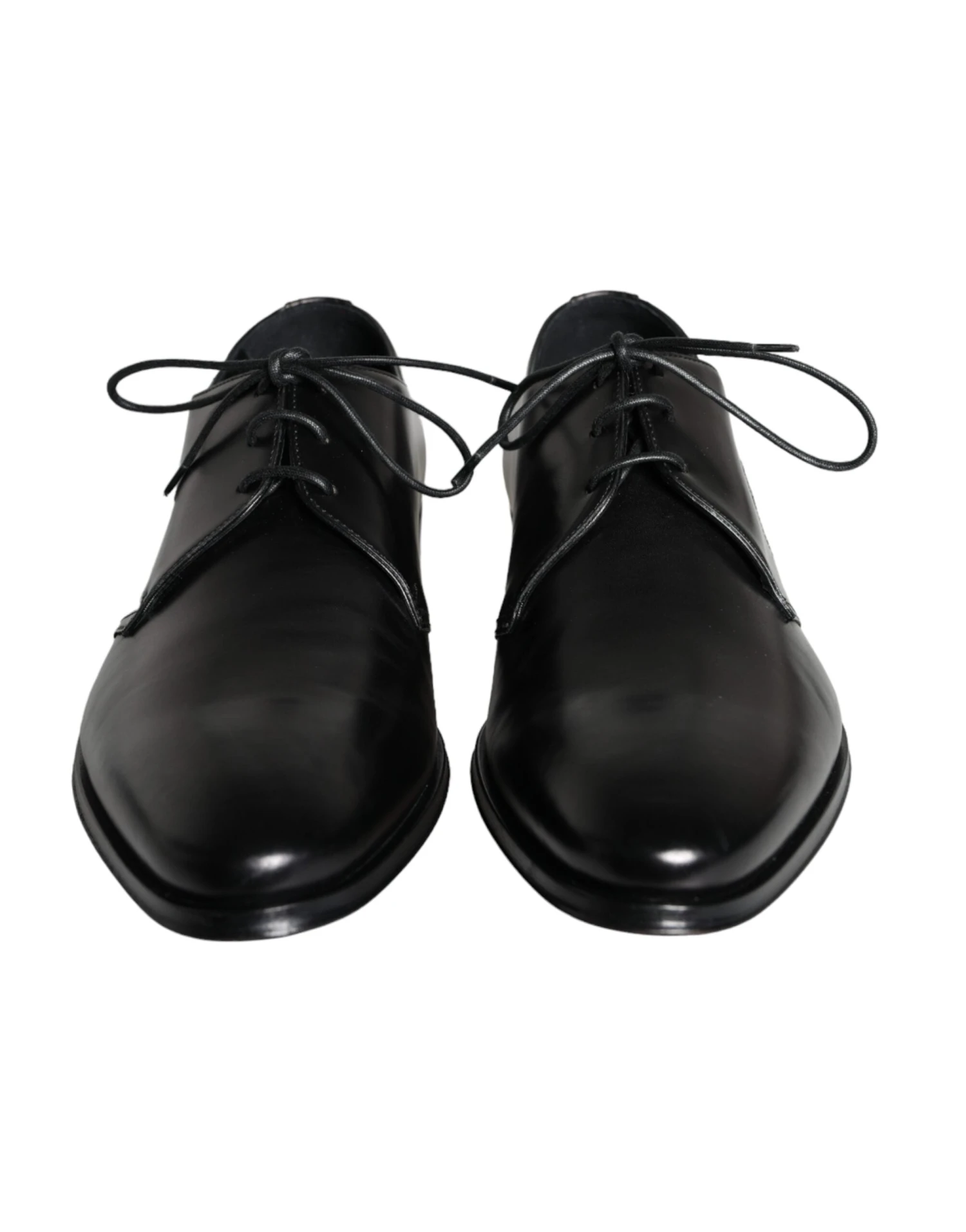 Dolce & Gabbana Black Calfskin Leather Derby Men Dress Men's Shoes 4 Dolce & Gabbana Black Calfskin Leather Derby Men Dress Men's Shoes - Image 2