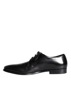 Dolce & Gabbana Black Calfskin Leather Derby Men Dress Men's Shoes 12 Dolce & Gabbana Black Calfskin Leather Derby Men Dress Men's Shoes -Lux Lair Store 4623213