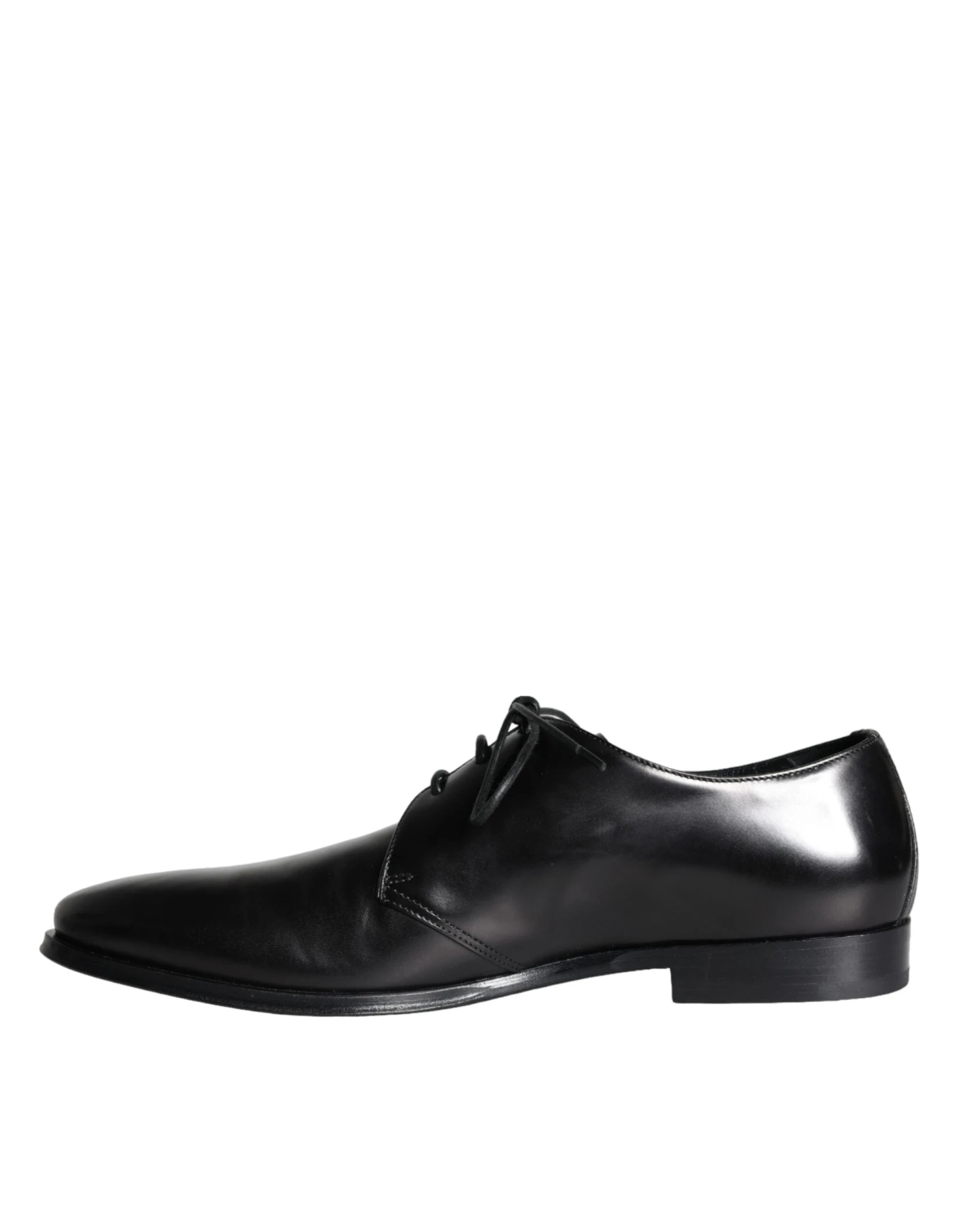 Dolce & Gabbana Black Calfskin Leather Derby Men Dress Men's Shoes 7 Dolce & Gabbana Black Calfskin Leather Derby Men Dress Men's Shoes - Image 5