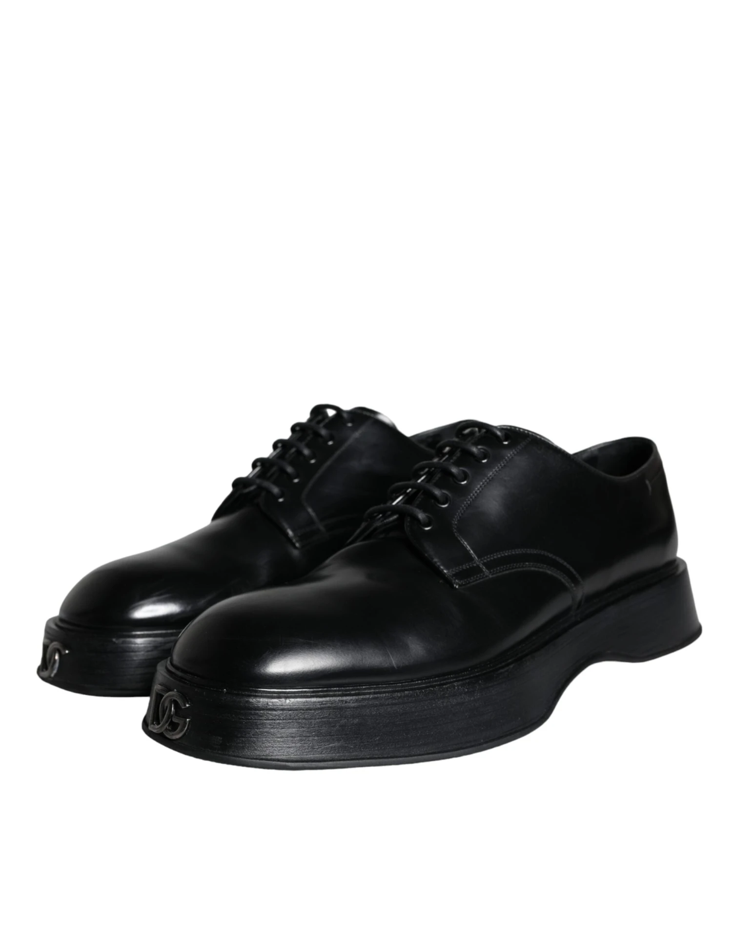 Dolce & Gabbana Black Calf Leather Derby Formal Dress Men's Shoes (Pre-Owned) 5 Dolce & Gabbana Black Calf Leather Derby Formal Dress Men's Shoes (Pre-Owned) - Image 3